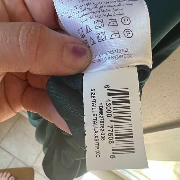 BCBGeneration Twisted Surplice Sheath Dress Bright Elm Size XS Tall - Picture 13 of 14